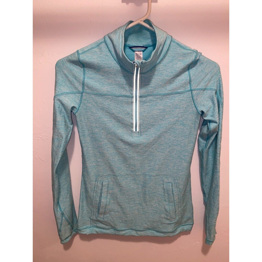 Ivivva By LuLuLemon Light Blue Girls 12 1/4 zip Pullover Sweatshirt War